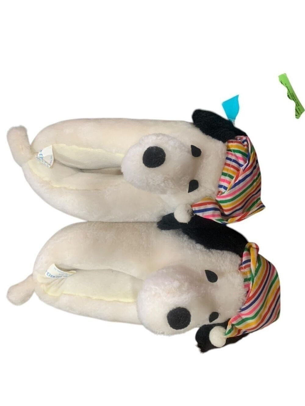 Vintage 1968 NWT Snoopy Plush Slippers with Rainbow Hat children’s size 3/4